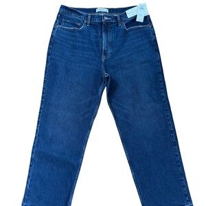 NWT Abercrombie & Fitch Women's High Rise The Vintage Straight Jeans: Sz 32/14R